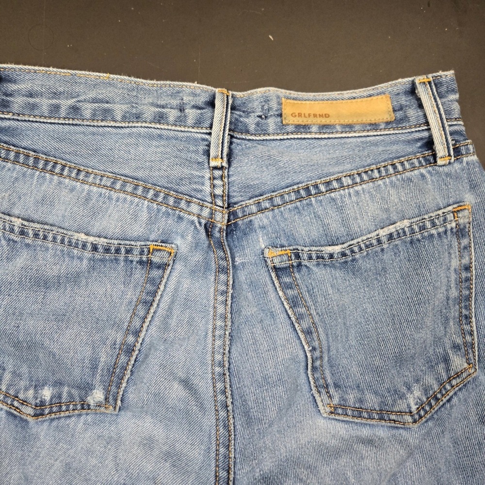 GRLFRND Karolina High Rise Skinny Jeans Last Kiss Light Wash Raw Hem Size 23 - Picture 5 of 6